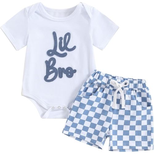 Amazon.com: Little Brother Newborn Outfit Letter Short Sleeve Romper Little Brother Shirt Casual Shorts Set Coming Home Outfit(A-White Lil Bro,0-3 Months): Clothing, Shoes & Jewelry