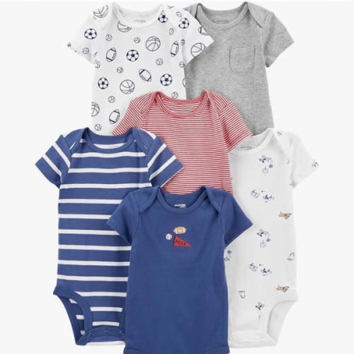 Simple Joys by Carter's Baby-Boys 6-Pack Short-Sleeve Bodysuit