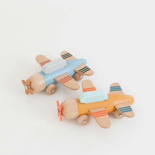 Wooden Airplane Toy - Pretend Play Wooden Toys for Boys - Nephew Grandson Kid Gifts - Air Plane Toy for Kids Waldorf Toys - Wooden Toy Plane
