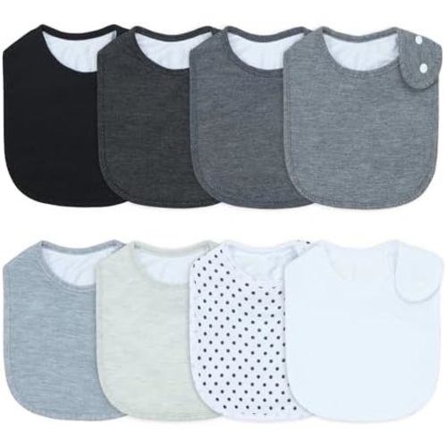 Waterproof Baby Bibs for Boys & Girls Soft and Absorbent Bandana Drool Bibs Set for Infant Newborn 0-12 Months
