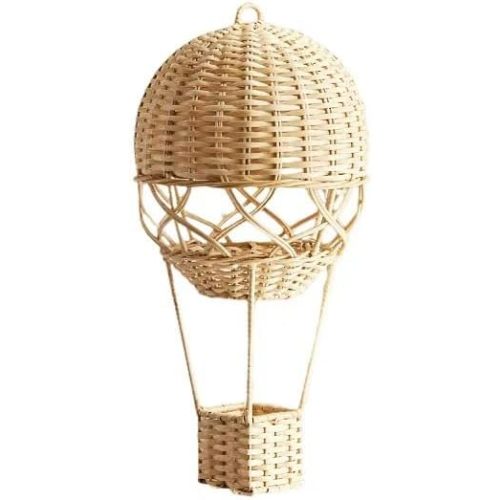 Handwoven Rattan Hot Air Balloon Home Decoration