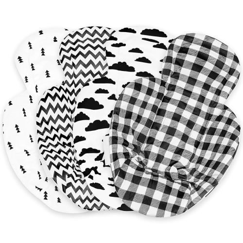 Infant Insert Compatible with 4Moms Mamaroo & Rockaroo – Car Seat Insert 2 Pack – Reversible Infant Car Seat Insert – Rockaroo & Mamaroo Newborn Insert – Soft Plush Minky Car Seat Head Support Insert