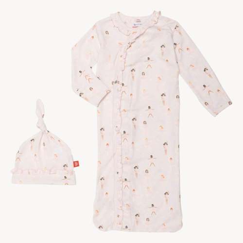 tutu twirls modal magnetic cozy sleeper gown + hat set – Magnetic Me