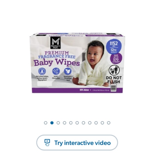 Member's Mark Premium Baby Wipes, Fragrance Free, 12 pk., 1152 Wipes - Sam's Club