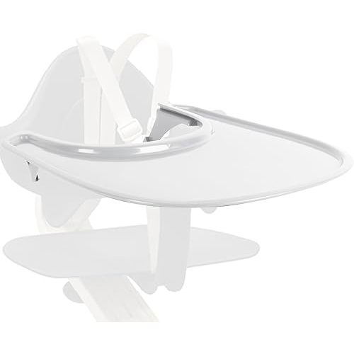 Baby High Chair Tray Competible with Stokke Nomi High Chair with Smooth Surface and Strong Suction Power Dining Tray for Stokke Nomi High Chair Food-Grade Plastic and Dishwasher-Safe - White