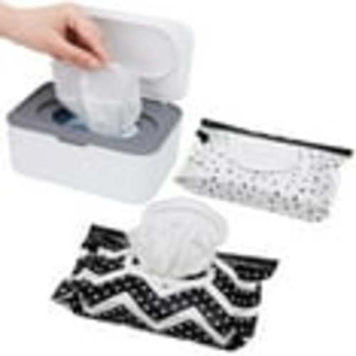Hengguang Baby Wipes Dispenser with 2 Pack Pouch Bags, Refillable Wipes Case with Lids and Sealing Design, Flushable Storage Box