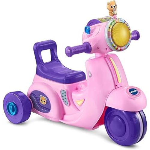 VTech 2-in-1 Map and Go Scooter for Toddlers, Pink