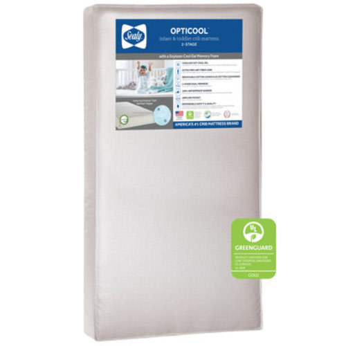 Sealy Baby OptiCool Breathable 2 Stage Crib Mattress & Toddler Mattress, GREENGUARD GOLD Certified, 52" x 28" | Wayfair