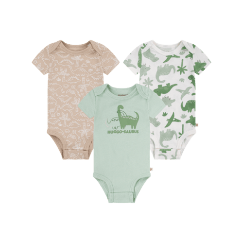 Baby Boys Huggies™ Dinosaur Bodysuit 3-Pack - Green