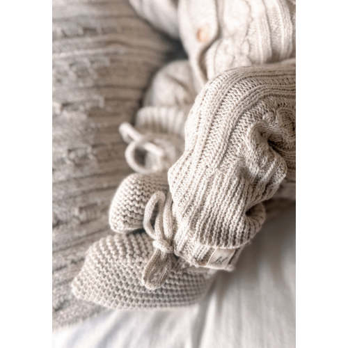 Luna + Luca Organic Booties - Natural