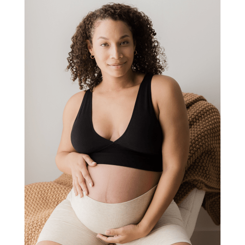 Sublime® Bamboo Maternity & Nursing Plunge Bra | Black - Kindred Bravely
