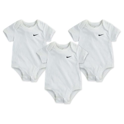 Nike Swoosh Three-Piece Infant Baby Bodysuit Set Newborn, White (Newborn, White)