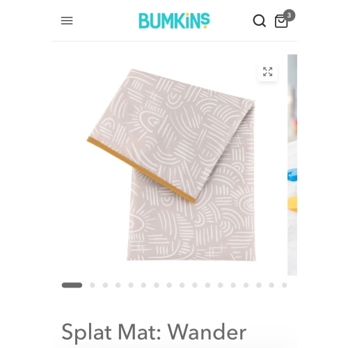 Desert Boho Print Splat Mat For Tables + Under Highchairs | Bumkins