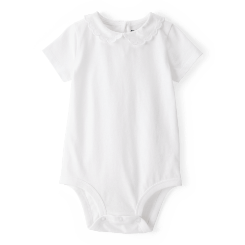 Baby Scalloped Peter Pan Collar Jersey Bodysuit - OshKosh | Carter's