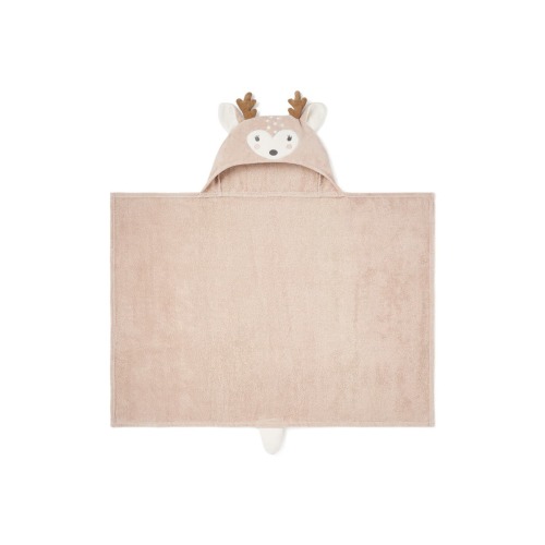 Terry Velour Hooded Fawn Towel, 0-24 M