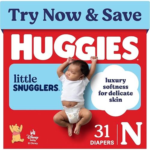 Huggies Little Snugglers Newborn Diapers, 31 Count