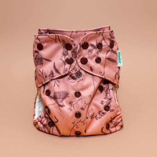 Botanicals Patterned Pocket Cloth Diaper with Athletic Wicking Jersey