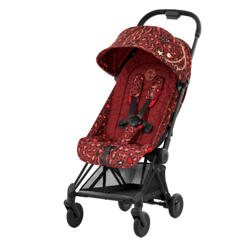 Cybex Coya Stroller, 2023, Matte Black, Rockstar (Red)
