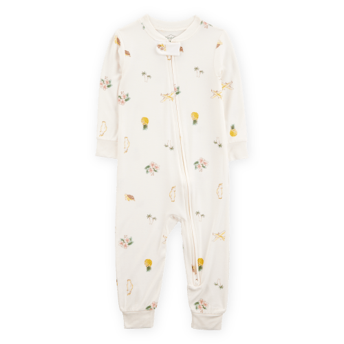 Baby Tropical Print PurelySoft Footless 1-Piece Pajamas - Ivory - Carter's | Carter's