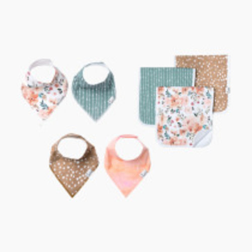 Copper Pearl Bandana Bib and Burp Cloth Bundle - Autumn