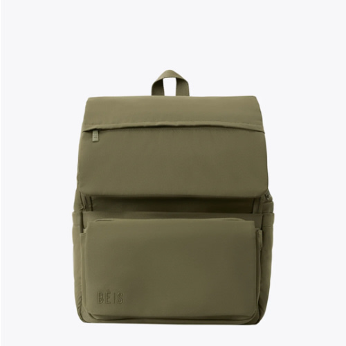 BÉIS 'The Ultimate Diaper Backpack' in Olive - Green Backpack Diaper Bag