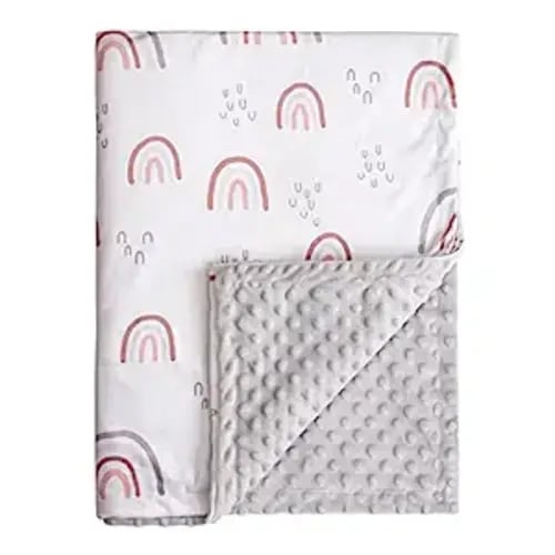 Soarwg Kids Baby Blankets Unisex Newborn Thick, Super Soft Comfy Rainbow Blankets, for Toddler Baby Nursery Bed Blanket Stroller Crib Shower Gifts, Standard 100 by Oeko-Tex, 30 x 40 Inch. - 30*40 Inch