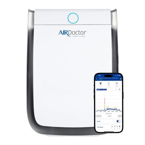 AIRDOCTOR 3500i SMART Air Purifier for Living Rooms & Bedrooms. 3 Stage Filtration with Pre-Filter, UltraHEPA, Carbon/VOC. Captures Particles 100x Smaller Than HEPA Standard