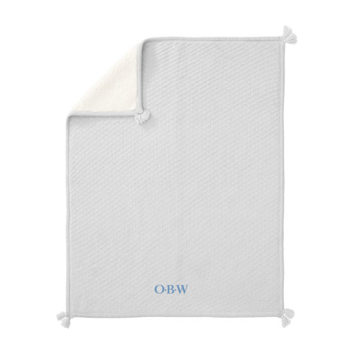 Luxe Cable-Knit Sherpa Baby Blanket