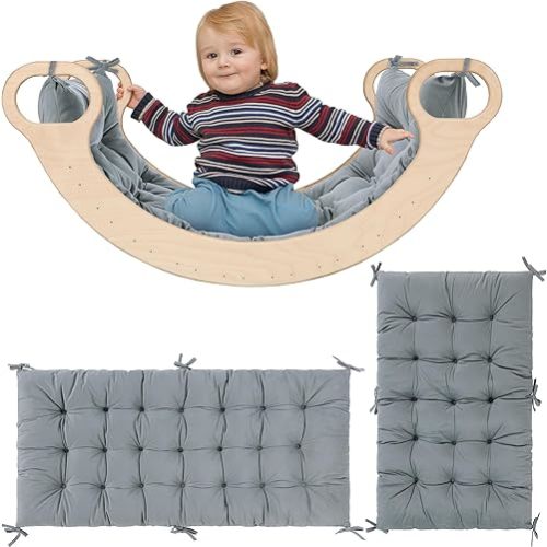 ROYALAY Cushion for Climbing Arch for Kids, Premium Climbing Set Cushion, Arch Cushion Floor Cushion Toddler Nap Mat(43 * 20 * 3inch,Gray)