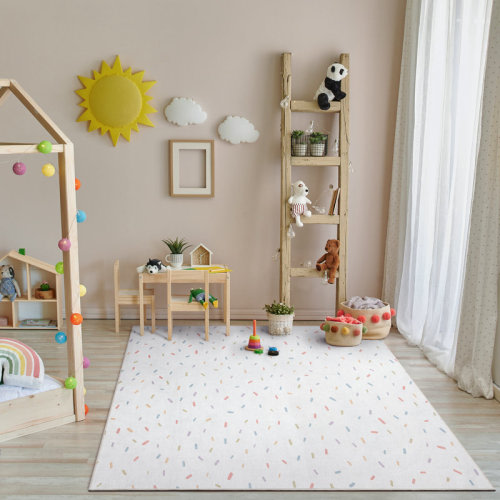 Trinx Kehr Kids Rugs Sprinkles Modern Multi Color Area Rug | Wayfair