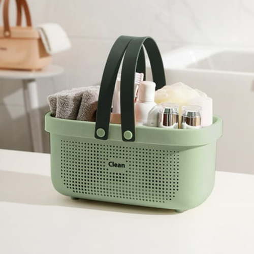 Large Capacity Shower Caddy Basket | Portable ABS Bath Storage Organizer | 31.5x17.8x15.5cm | Holds Shampoo, Soap & Towels | Gray/White/Green/Pink Options