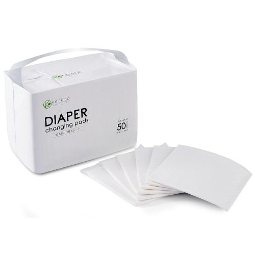 Disposable Changing Pads for Baby, 50 Pack Disposable Changing Pad Liners, Waterproof Disposable Underpads, Ultra Absorbent Super Soft Breathable Diaper Changing Mat 13 x 18 in