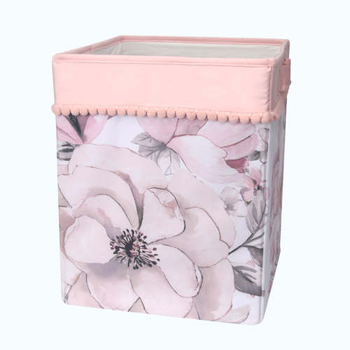 Signature Botanical Baby Watercolor Floral Storage/Hamper - Pink/Gray/White – Lambs & Ivy