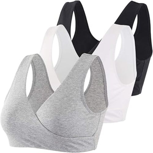 KUCI Maternity Nursing Bra Wireless Cotton Breastfeeding Bra for Sleep