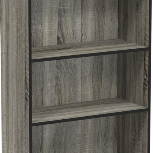 Furinno PASIR Book Shelf, 3-Tier Bookshelf, Storage Shelves Bookcase, 9.7 x 23.7 x 31.5, for Living Room, Bedroom, Home Office, French Oak