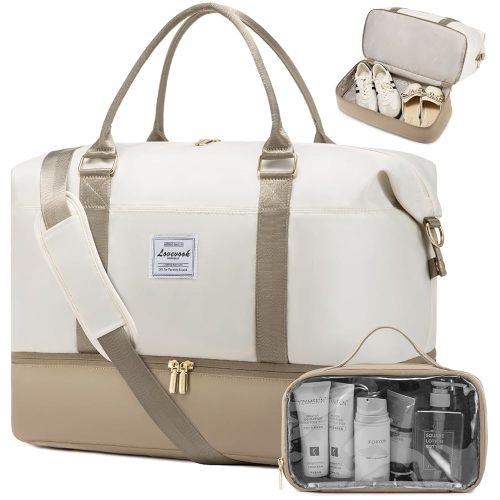 LOVEVOOK Travel Bag Weekender Bags for Women, Carry on Overnight Bag with Shoe Compartment,Duffle Bag with Laptop Pocket,Hospital Bag for Labor Delivery,Gym Tote Bag with Toiletry Bag