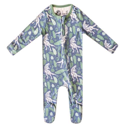 6-12M Zip-Up Footie Pajama - Jurassic Park