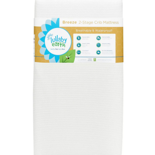 Lullaby Earth Breathable Breeze Waterproof 2-Stage Crib Mattress