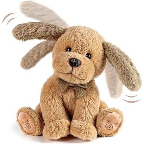 OR OR TU Baby Animated Plush Dog, Interactive Singing Talking Puppy Dog Musical Stuffed Animal Toys, 10”