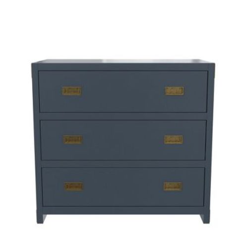 Baby Relax Miles 3-Drawer Dresser, Nursery Storage, Graphite Blue