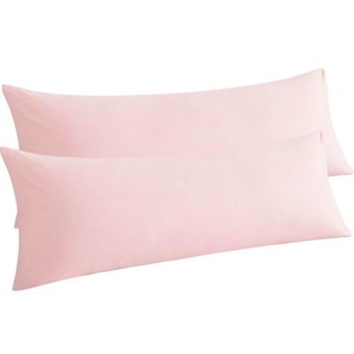 2 Pack Brushed Microfiber Body Pillowcases, Super Soft Body Pillow Cover with Envelope Closure, 20x54 Inches, Blush Pink - NTBAY