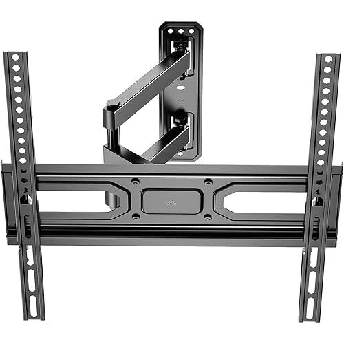 WALI TV Wall Mount for 32-55 inch Flat/Curved TVs, Full Motion Articulating Arm Corner TV Mount for LED,LCD,OLED Screens up to 77lbs, VESA 400x400mm (FTM-1), Black