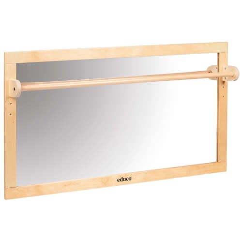 Infant / Toddler Mirror With Wooden Bar | Nienhuis Montessori