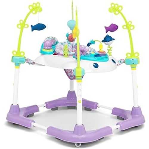 Delta Children Deluxe Bounceroo Learn2Walk Balancer Baby Walker, Purple Ocean Adventure