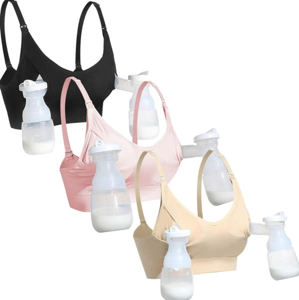 GXXGE Nursing Bra Support Pumping Bra Hands Free All in One Maternity Bra Comfortable Breast No Pad Pumps Bra