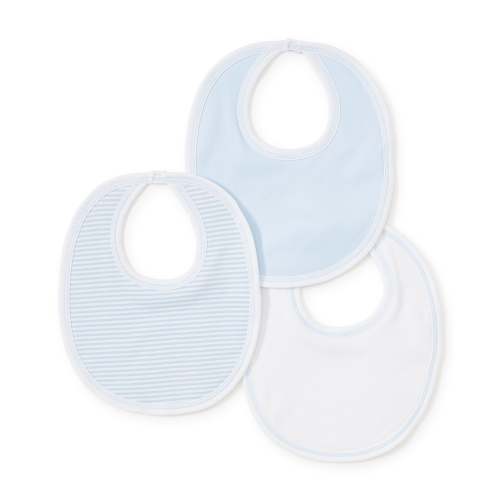 Blue Stripe 3 Pack Bib Set w/ Tulle Bag