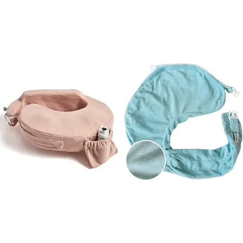 My Brest Friend Nursing Pillow - Deluxe - Enhanced Comfort w/Slipcover & Deluxe Nursing Pillow Cover - slipcovers for Baby - Breathable Cotton