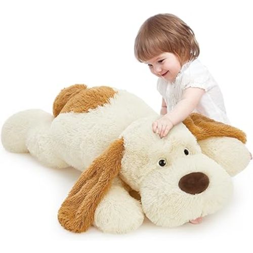 MaoGoLan Giant Stuffed Puppy Dog Big Plush Extra Large Stuffed Animals Soft Plush Dog Pillow for Girls Kids 31 inch