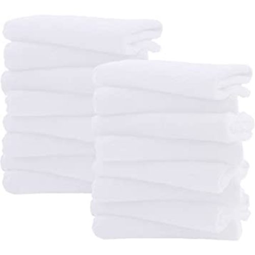 Burp Cloths for Baby, 16 pck - White