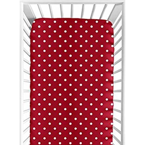 Sweet Jojo Designs Polka Dot Ladybug Fitted Crib Sheet for Baby and Toddler Bedding Sets - Polka Dot Print